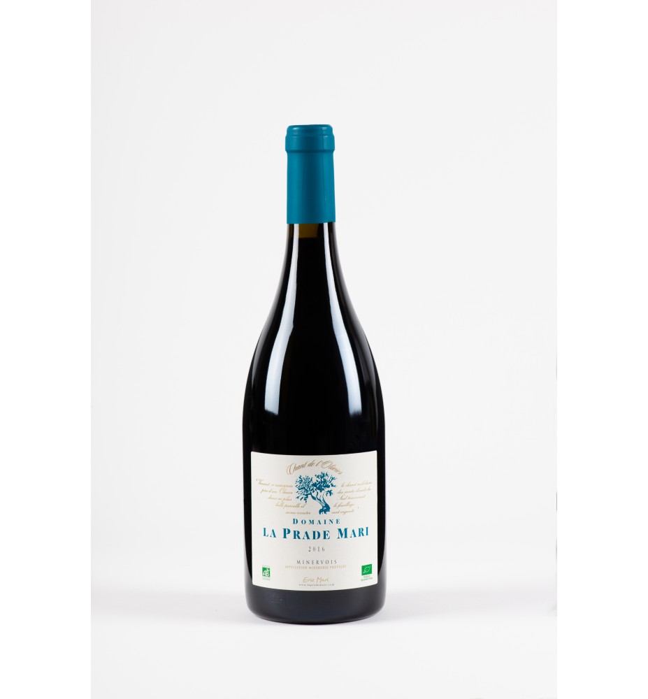 Grand vin rouge biologique AOC Minervois. (Vin de garde : 8 à 10 ans.)